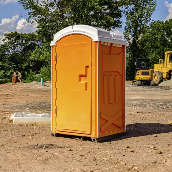 how often are the portable restrooms cleaned and serviced during a rental period in Filer City